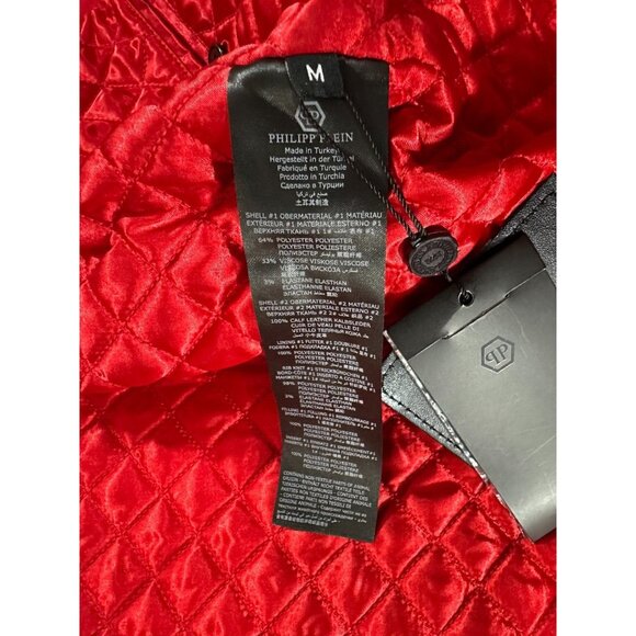 Philipp Plein Varsity bomber monsters Jacket color red size M - Picture 5 of 7